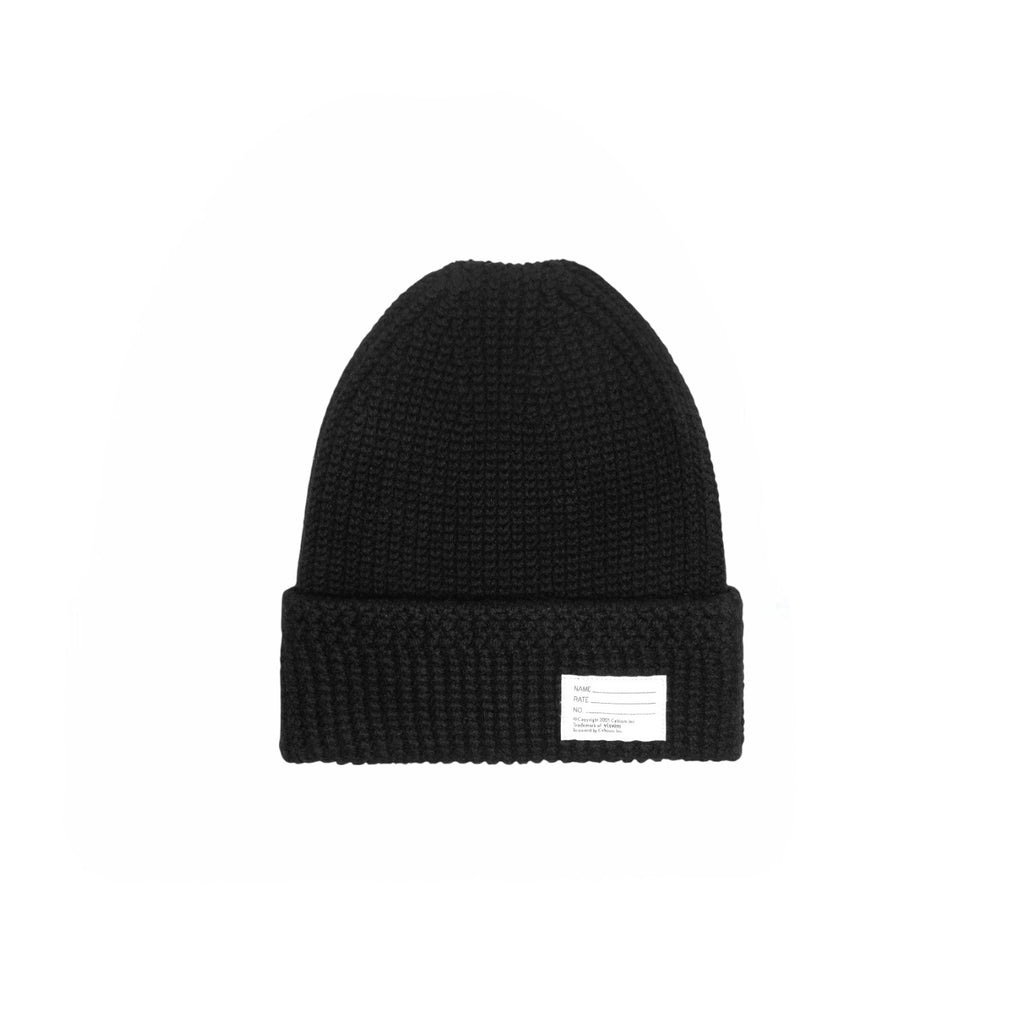 VISVIM KNIT BEANIE (CASHMERE) - BLACK