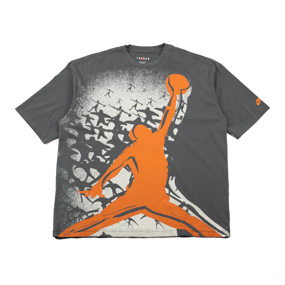 AIR JORDAN OVERSIZED REISSUE T-SHIRT - IRON GREY/STARFISH/STARFISH