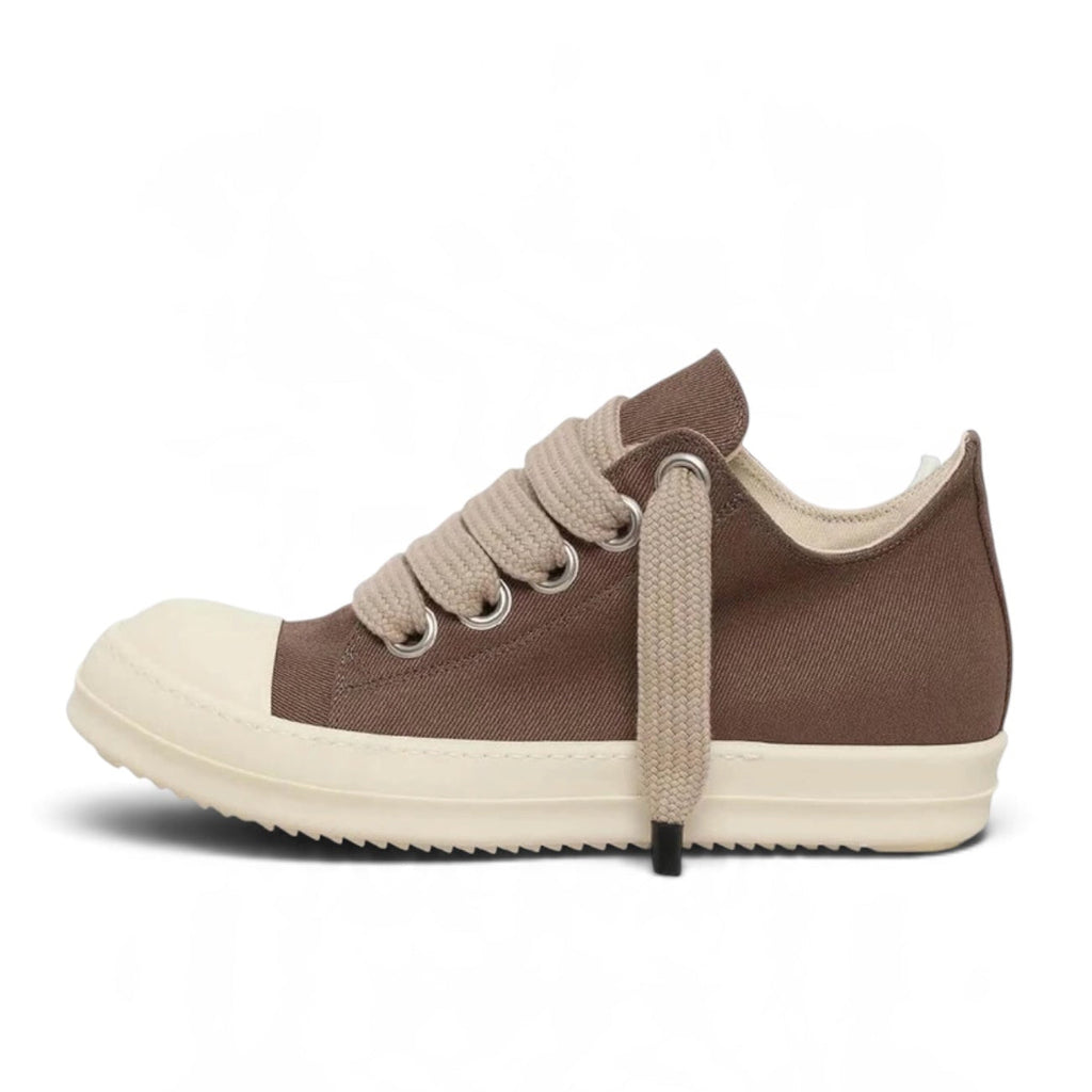 RICK OWENS DRKSHDW JUMBOLACE LOW SNEAKS - DUST/MILK/MILK