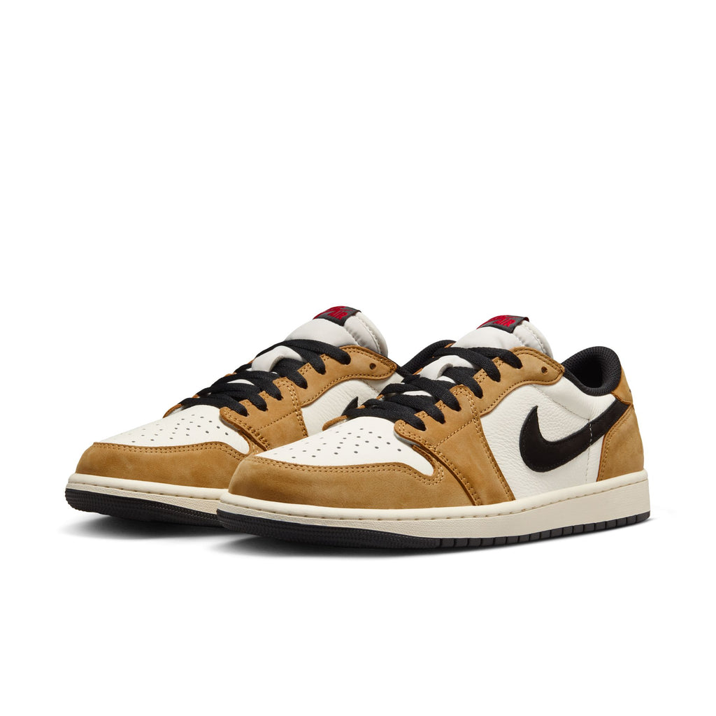 AIR JORDAN 1 LOW OG "ROOKIE OF THE YEAR" - SAIL/BLACK-GOLDEN HARVEST-GYM RED