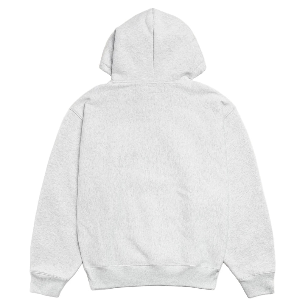 STÜSSY FELT APPLIQUE HOODIE - ASH HEATHER GRAY