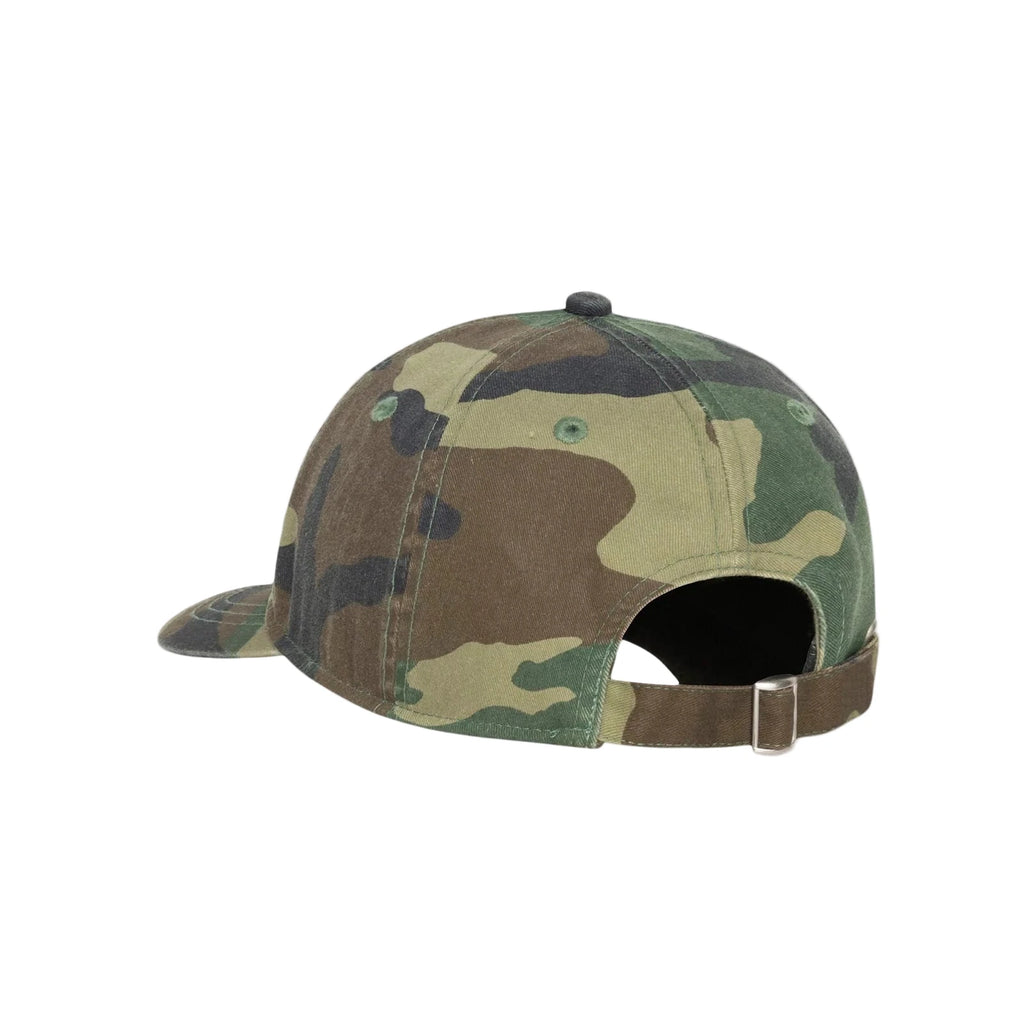 STÜSSY BASIC WASHED LOW PRO CAP - WOODLAND CAMO