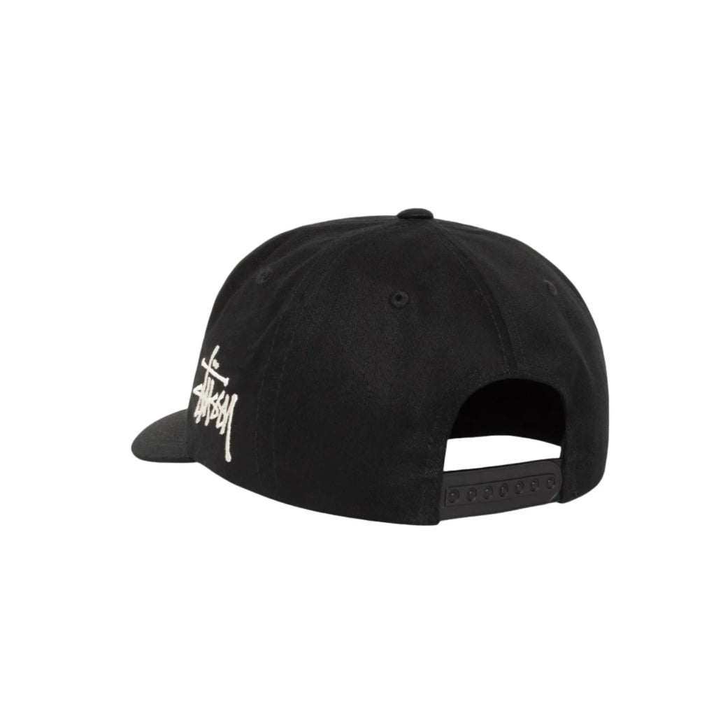 STÜSSY MID-DEPTH GOTHIC S SNAPBACK - BLACK