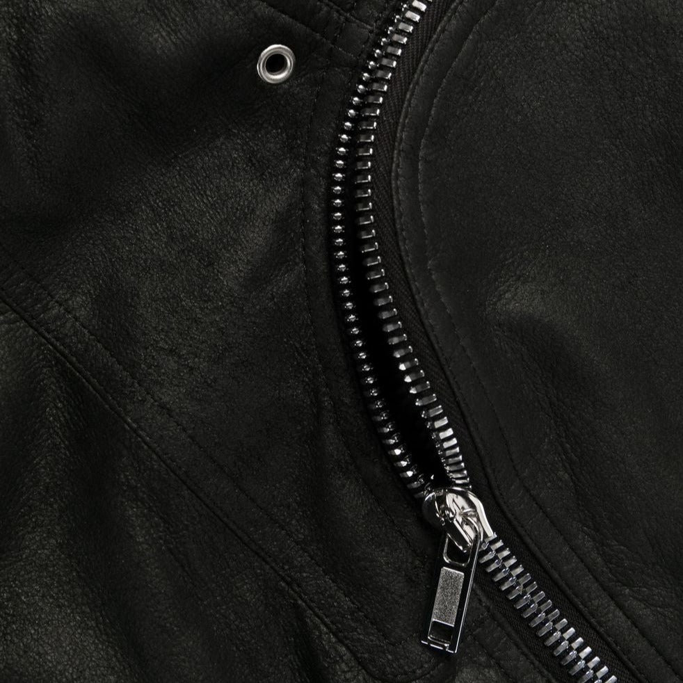 RICK OWENS BAUHAUS CARGO LEATHER PANT - BLACK