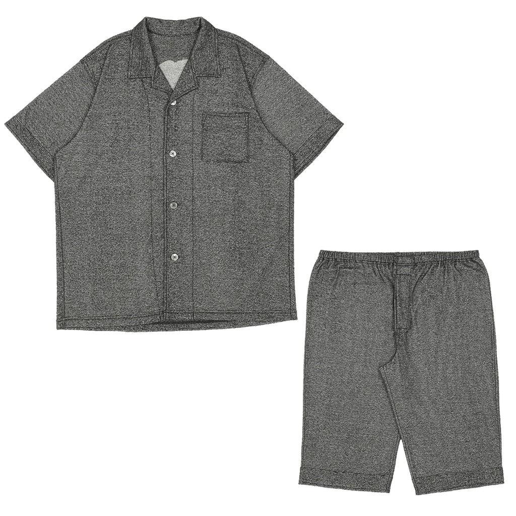 MASTERMIND WORLD S/S LOUNGE SET - BLACK x GRAY