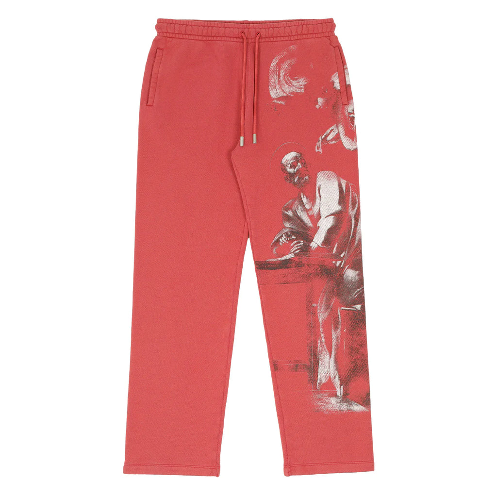 OFF—WHITE BW ST. MATTHEW SWEATPANTS - RED/GREY