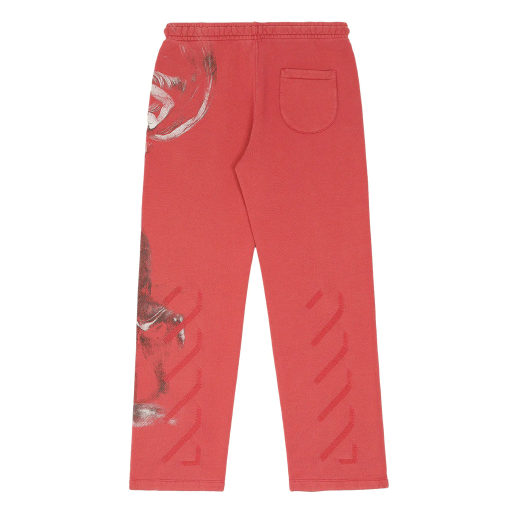 OFF—WHITE BW ST. MATTHEW SWEATPANTS - RED/GREY