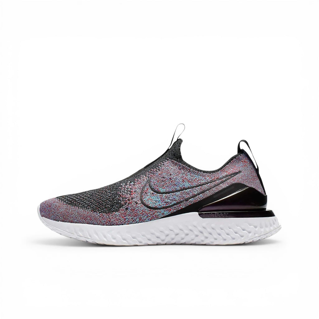 NIKE EPIC PHANTOM REACT FLYKNIT COLOR GS - BLACK/UNIVERSITY RED/HYPER JADE/BLACK