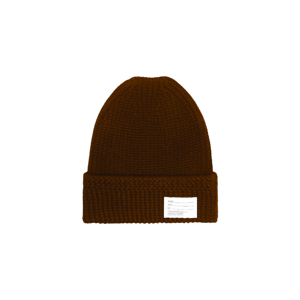 VISVIM KNIT BEANIE (CASHMERE) - DK.BROWN