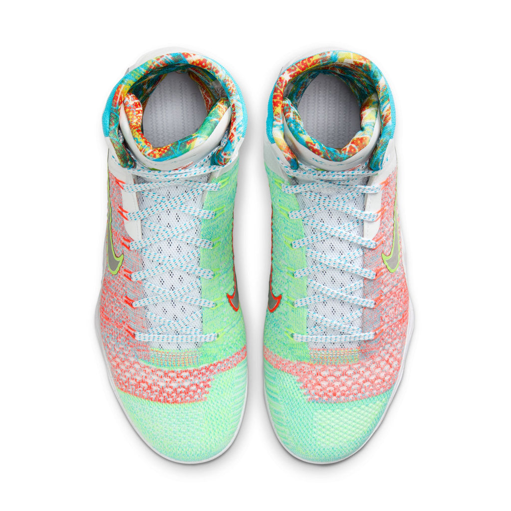 NIKE KOBE 9 PROTRO "WHAT THE" - WHITE/REFLECTIVE SLVR-CHLORINE BLUE