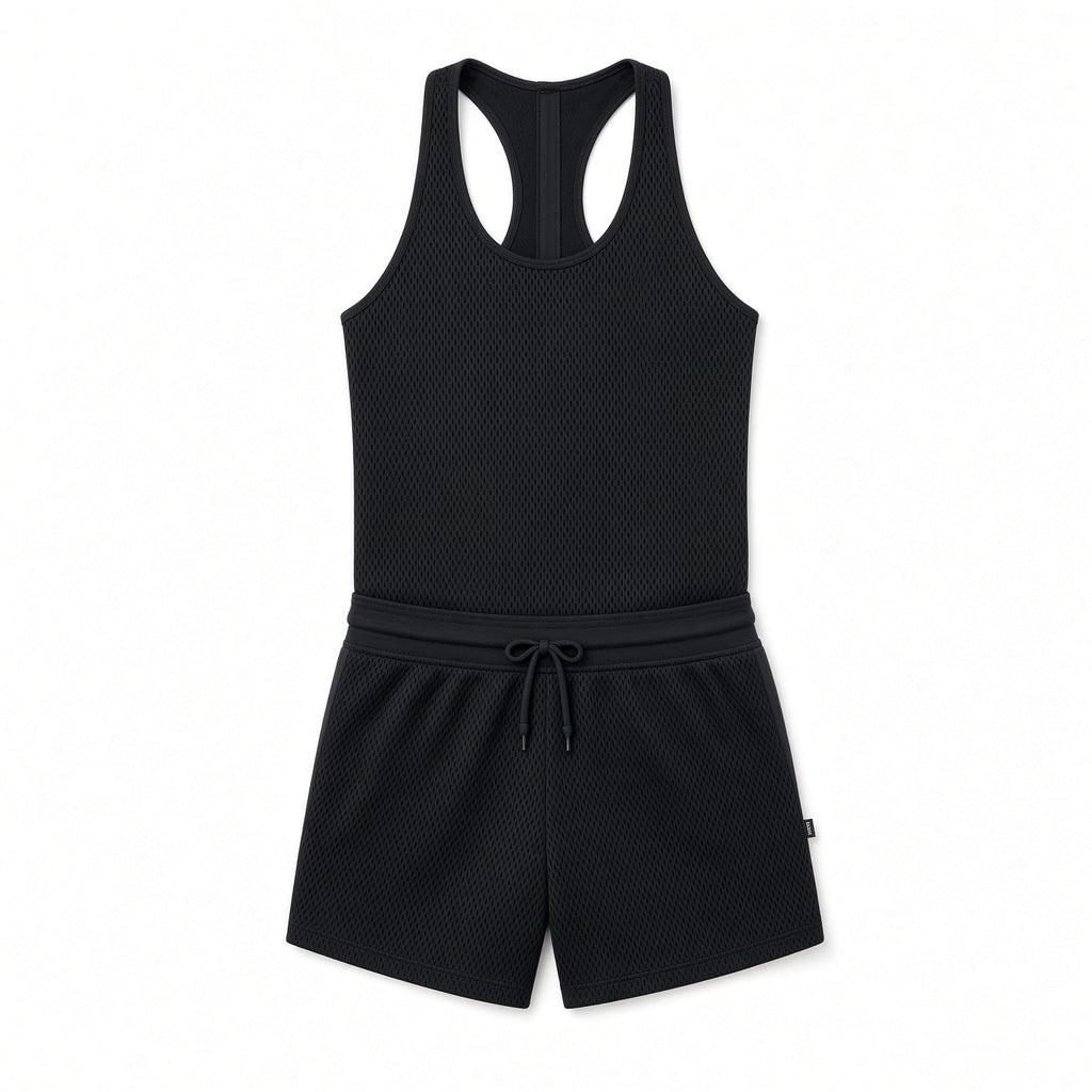 WOMENS NIKECOURT TENNIS ROMPER - BLACK