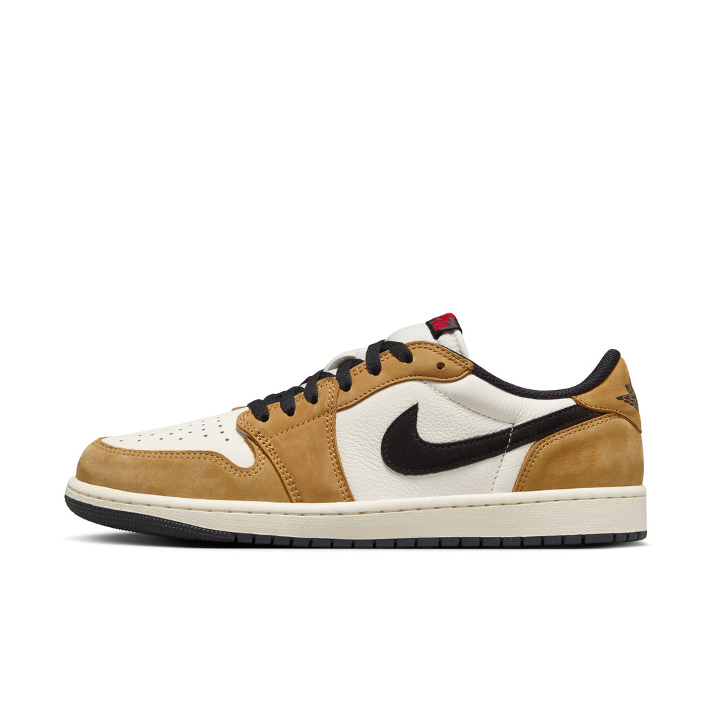 AIR JORDAN 1 LOW OG "ROOKIE OF THE YEAR" - SAIL/BLACK-GOLDEN HARVEST-GYM RED