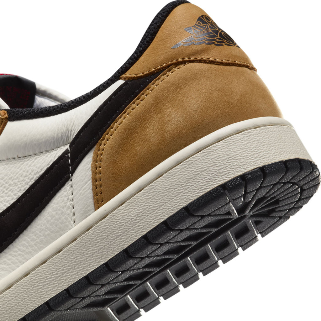 AIR JORDAN 1 LOW OG "ROOKIE OF THE YEAR" - SAIL/BLACK-GOLDEN HARVEST-GYM RED