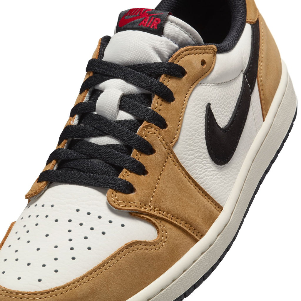 AIR JORDAN 1 LOW OG "ROOKIE OF THE YEAR" - SAIL/BLACK-GOLDEN HARVEST-GYM RED