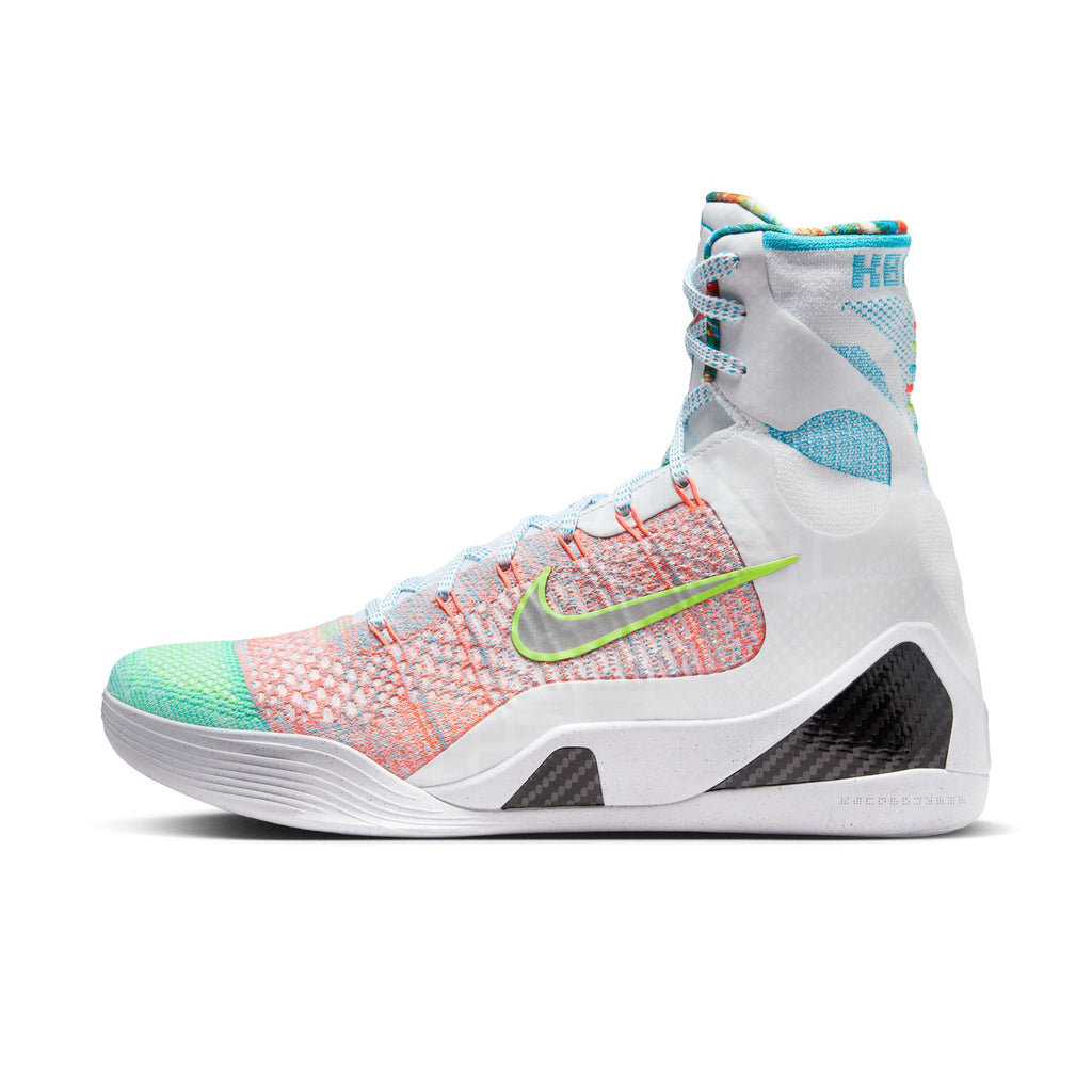 NIKE KOBE 9 PROTRO "WHAT THE" - WHITE/REFLECTIVE SLVR-CHLORINE BLUE