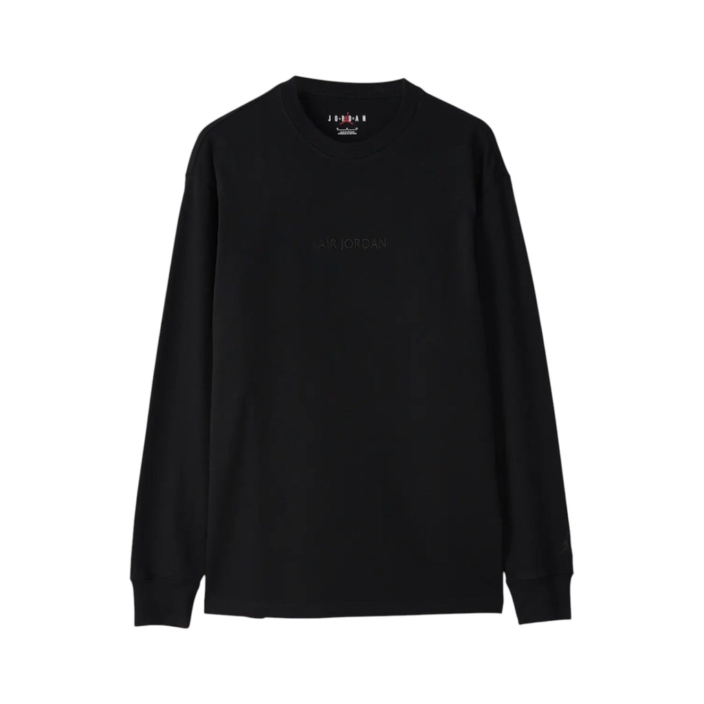 AIR JORDAN WORDMARK LONG-SLEEVE T-SHIRT - BLACK