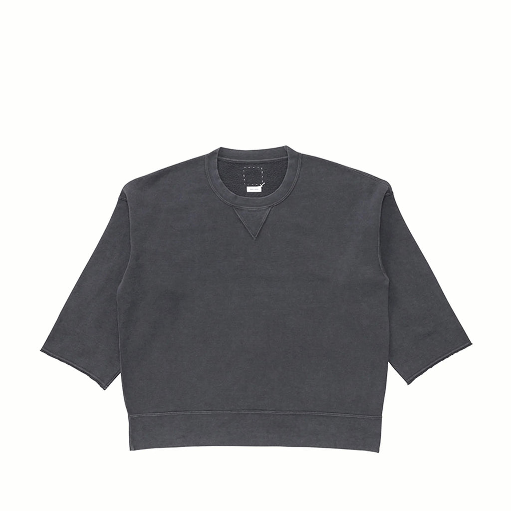 VISVIM JUMBO SB SWEAT 3/4 DMGD (U.D.) - BLACK
