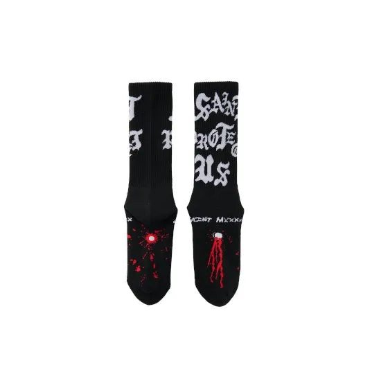 SAINT MICHAEL SAINT PROTECT SOCKS - BLACK