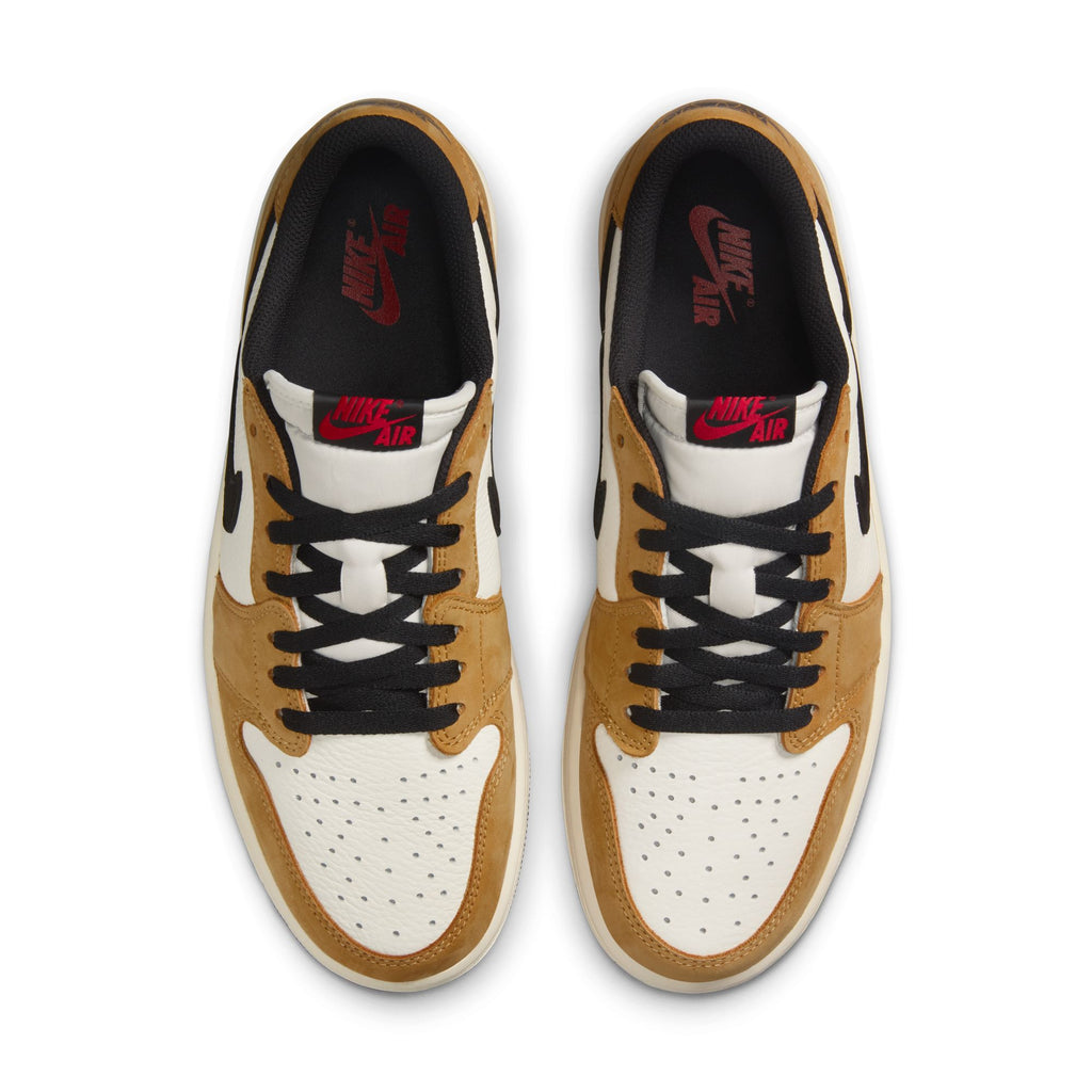AIR JORDAN 1 LOW OG "ROOKIE OF THE YEAR" - SAIL/BLACK-GOLDEN HARVEST-GYM RED