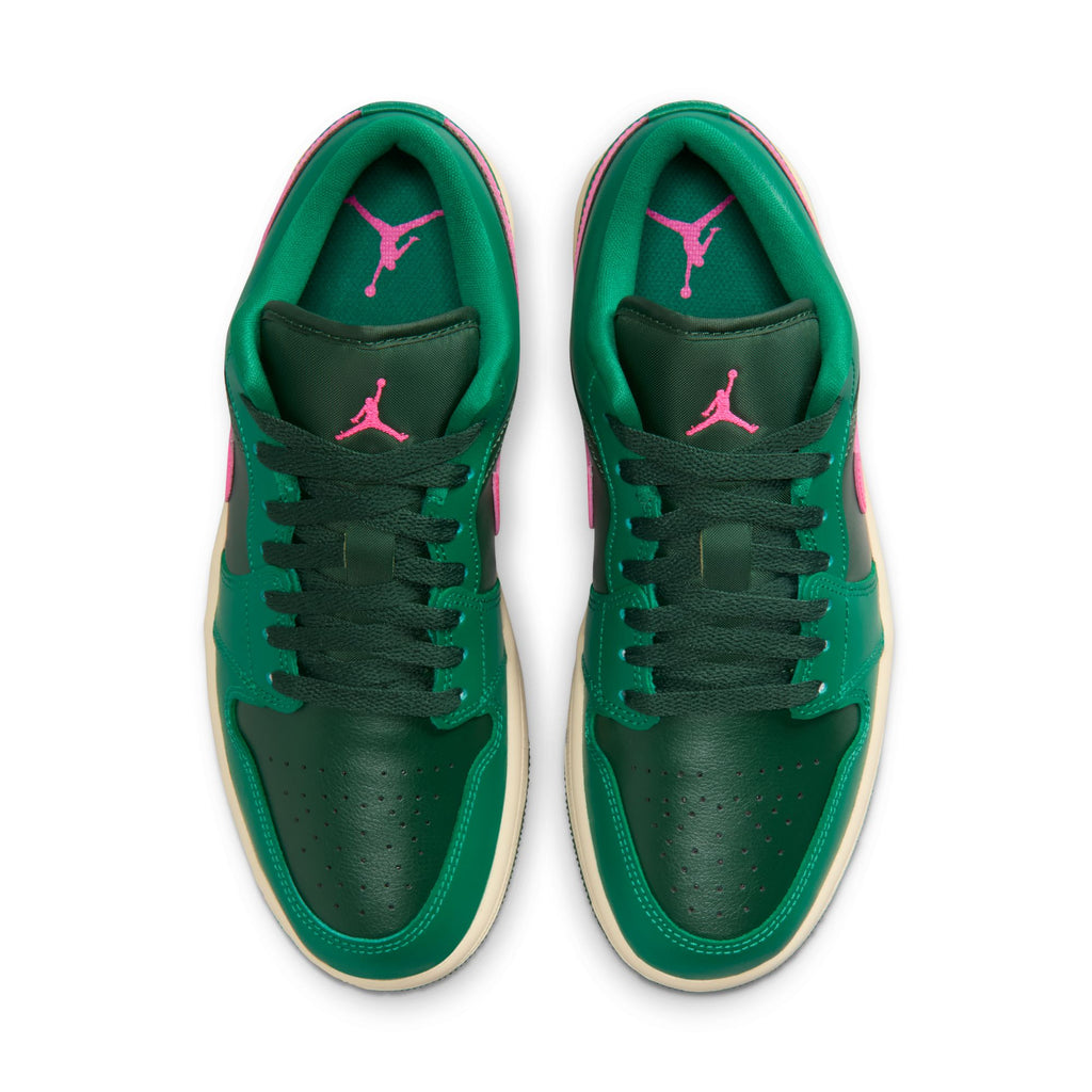 WOMENS AIR JORDAN 1 LOW - MALACHITE/FIR-PINK BLAST-COCONUT MILK