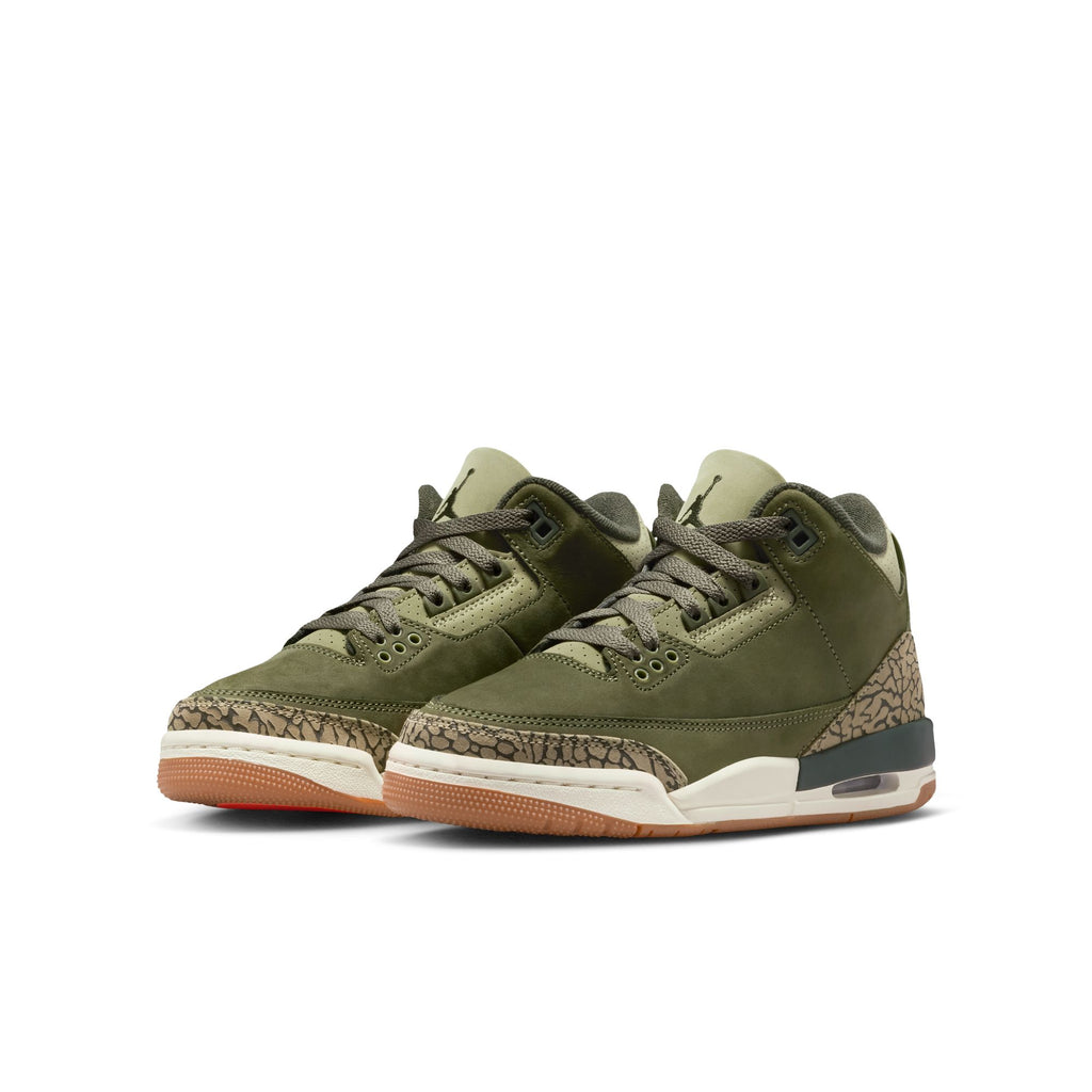 AIR JORDAN 3 RETRO GS - MEDIUM OLIVE/SEQUOIA-NEUTRAL OLIVE-SAIL