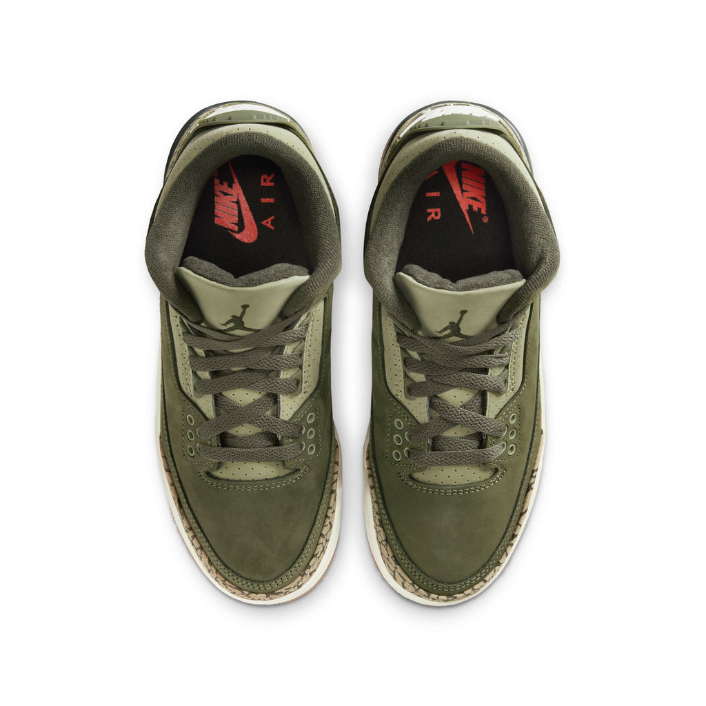 AIR JORDAN 3 RETRO GS - MEDIUM OLIVE/SEQUOIA-NEUTRAL OLIVE-SAIL
