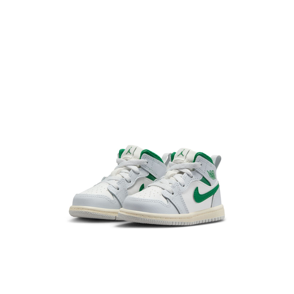AIR JORDAN 1 MID TD - SUMMIT WHITE/PINE GREEN-PURE PLATINUM