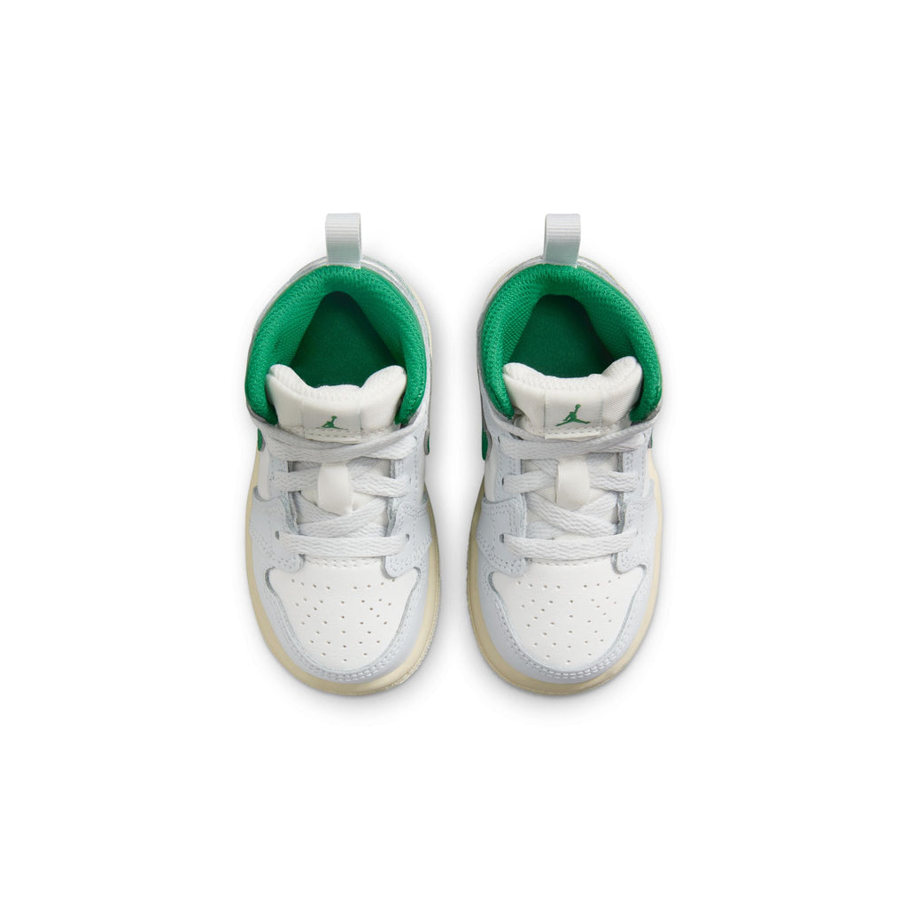 AIR JORDAN 1 MID TD - SUMMIT WHITE/PINE GREEN-PURE PLATINUM