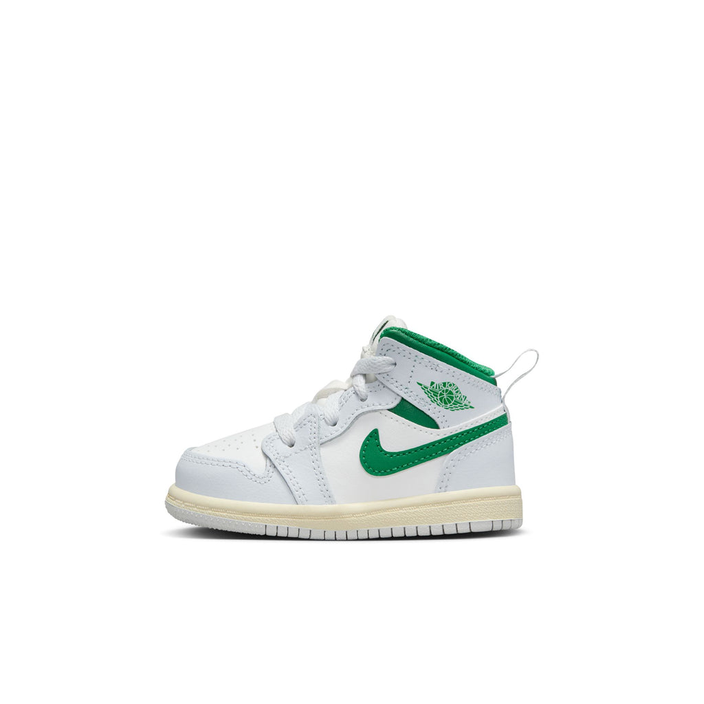 AIR JORDAN 1 MID TD - SUMMIT WHITE/PINE GREEN-PURE PLATINUM
