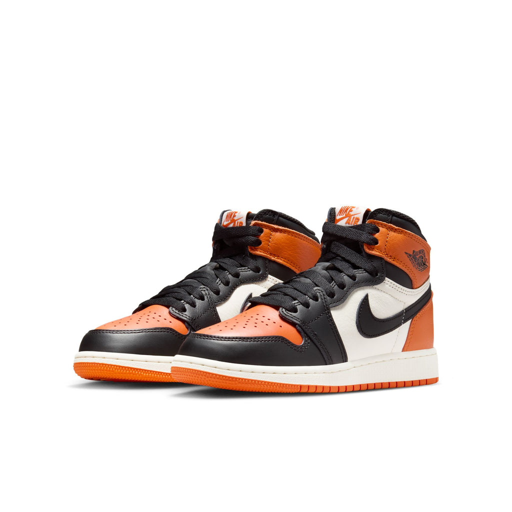 AIR JORDAN 1 HIGH RETRO OG 'SHATTERED BACKBOARD" GS - BLACK/BLACK-SAIL-STARFISH