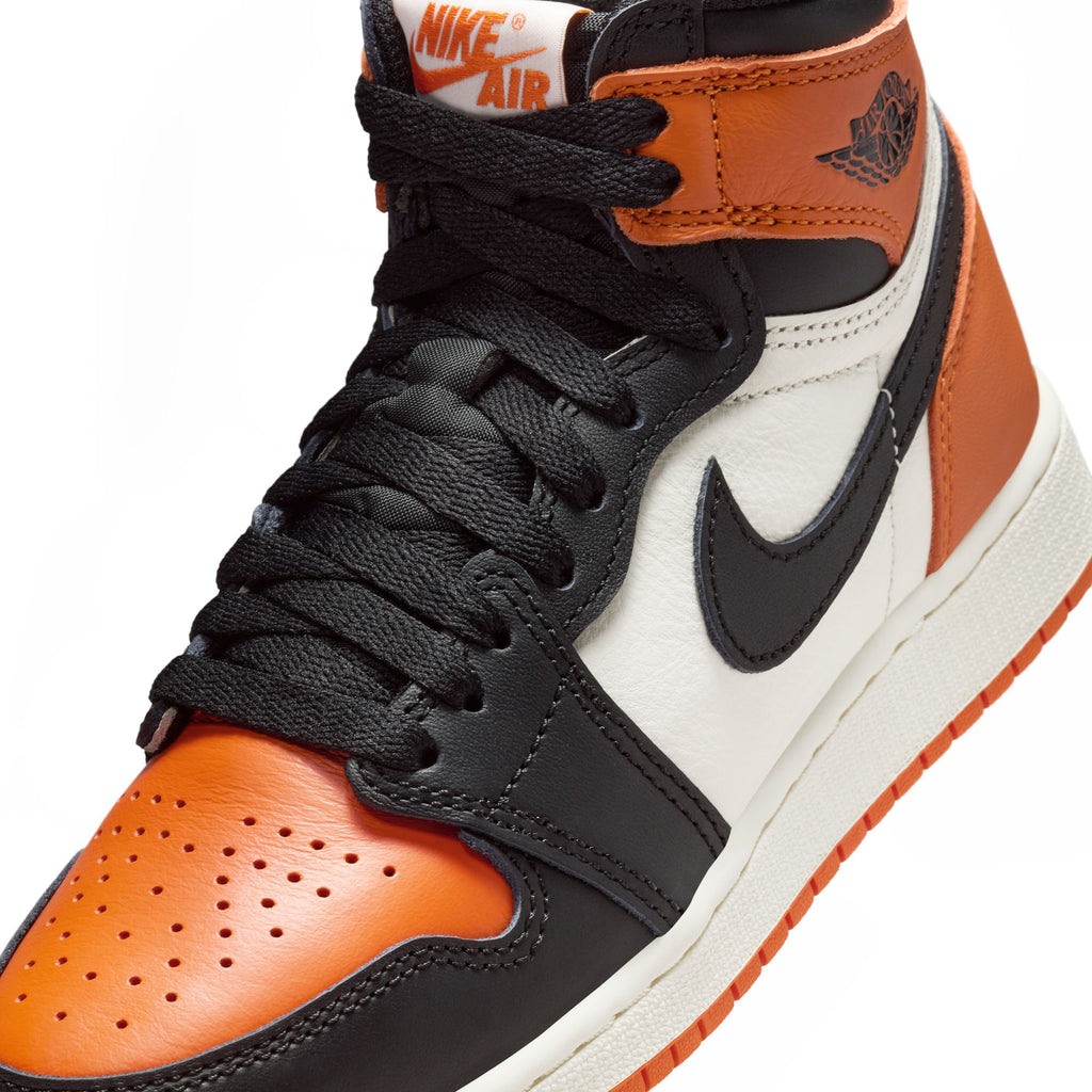 AIR JORDAN 1 HIGH RETRO OG 'SHATTERED BACKBOARD" GS - BLACK/BLACK-SAIL-STARFISH