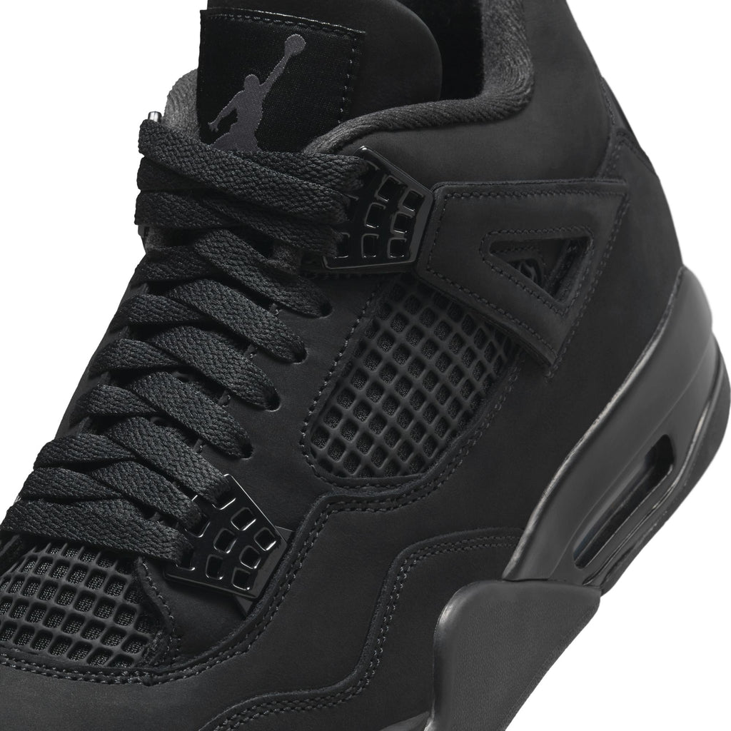 AIR JORDAN 4 RETRO 'BLACK CAT' - BLACK/BLACK-LT GRAPHITE