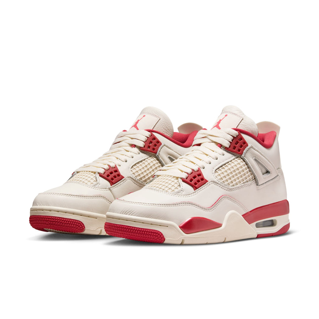 WOMENS AIR JORDAN 4 RETRO - PALE IVORY/SIERRA RED-TOUGH RED