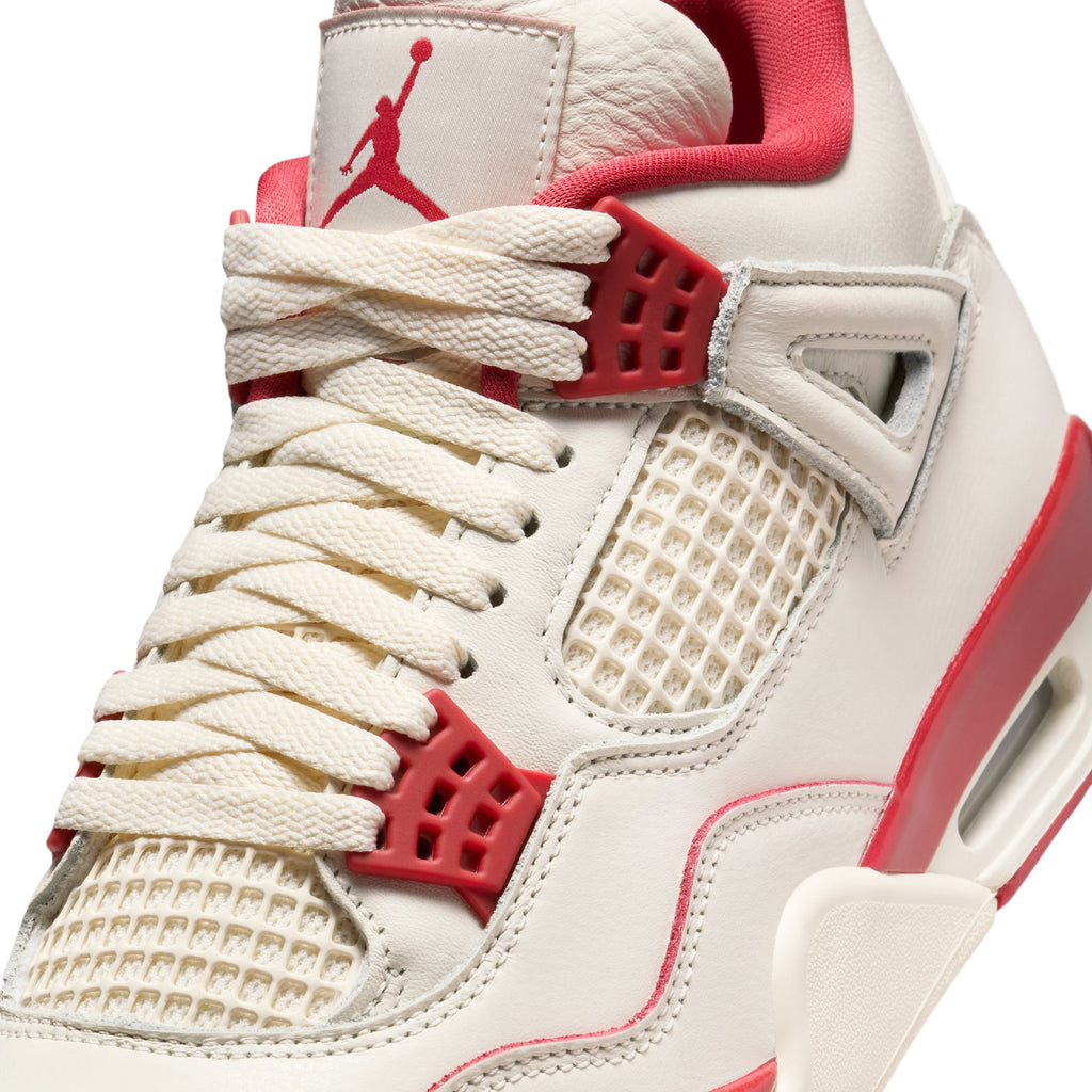 WOMENS AIR JORDAN 4 RETRO - PALE IVORY/SIERRA RED-TOUGH RED