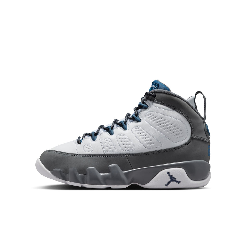 AIR JORDAN 9 RETRO GS - WHITE/FRENCH BLUE-FLINT GREY