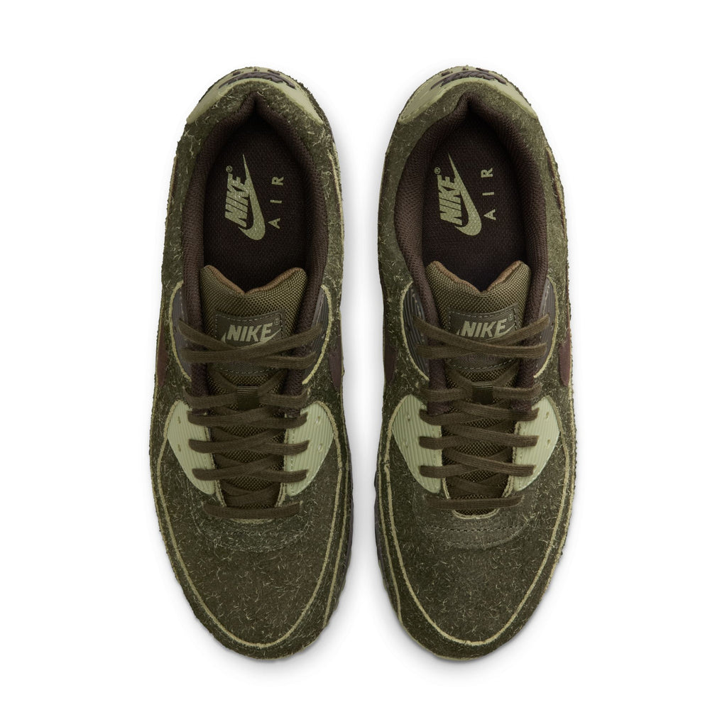 NIKE AIR MAX 90 PRM "SKUNK" - CARGO KHAKI/VELVET BROWN-OLD MOSS