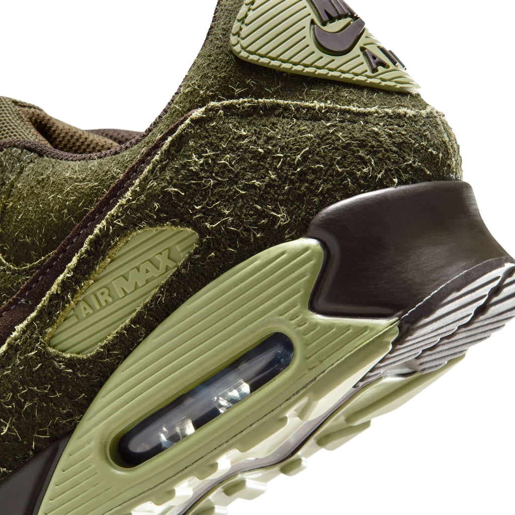 NIKE AIR MAX 90 PRM "SKUNK" - CARGO KHAKI/VELVET BROWN-OLD MOSS