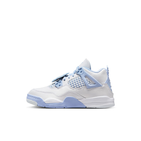 AIR JORDAN 4 RETRO 'ALUMINUM' PS - WHITE/ALUMINUM-BLUE TINT-OIL GREEN