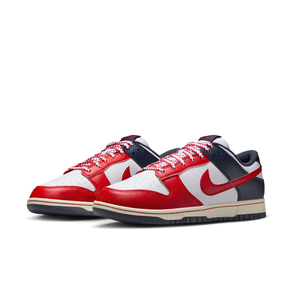 NIKE DUNK LOW RETRO - WHITE/UNIVERSITY RED-THUNDER BLUE