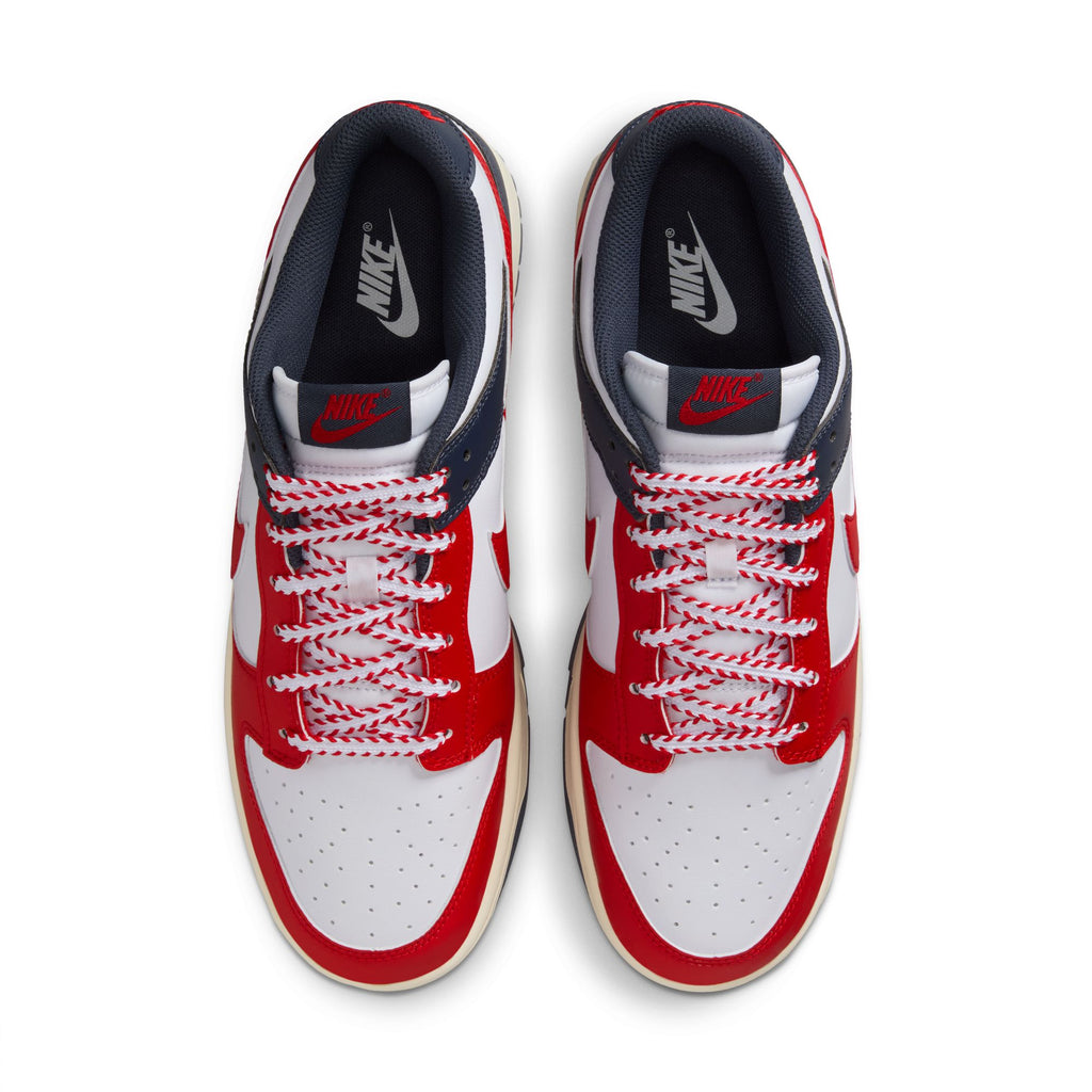 NIKE DUNK LOW RETRO - WHITE/UNIVERSITY RED-THUNDER BLUE