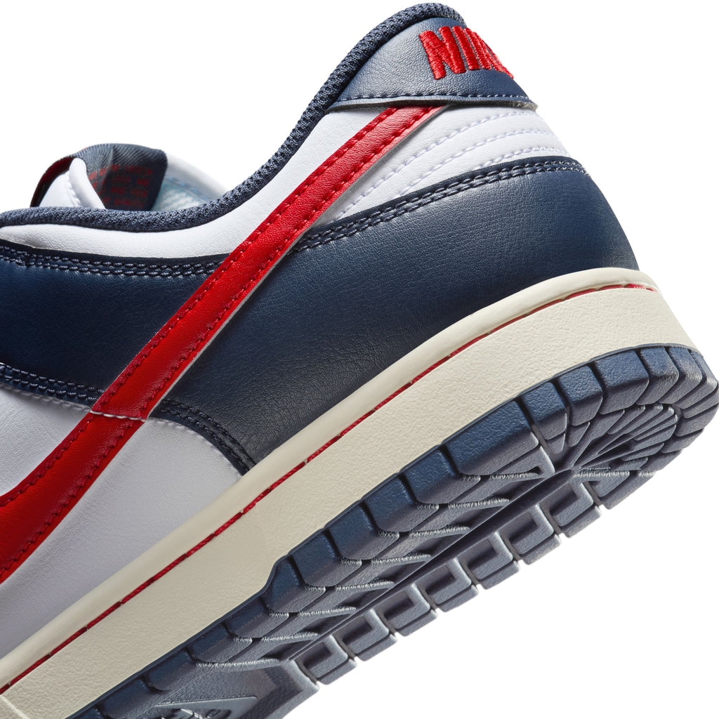 NIKE DUNK LOW RETRO - WHITE/UNIVERSITY RED-THUNDER BLUE