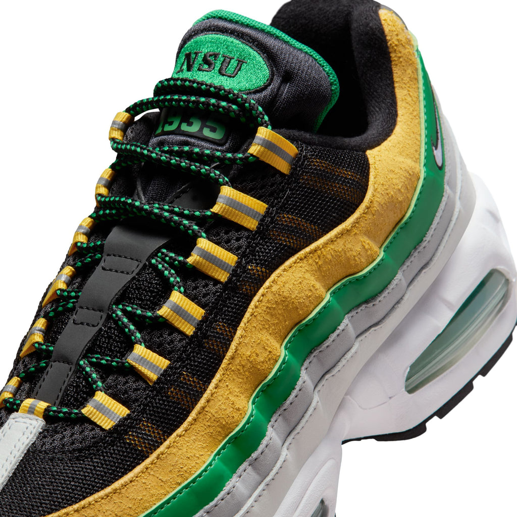 NIKE AIR MAX 95 "BIG BUBBLE" x YARDRUNNERS NORFOLK STATE - BLACK/WHITE-COURT GREEN-MIDWEST GOLD