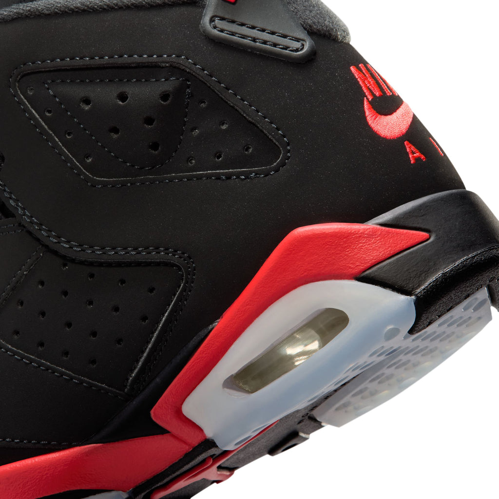 AIR JORDAN 6 RETRO GS "INFRARED SALESMAN" - BLACK/LT CRIMSON