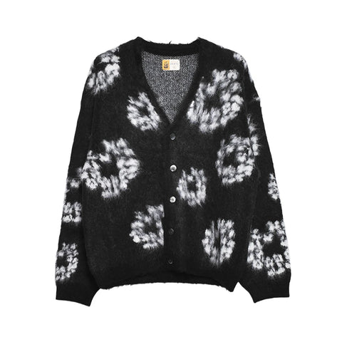 SAINT MICHAEL X DENIM TEARS MOHAIR CARDIGAN - CT WREATH/BLACK