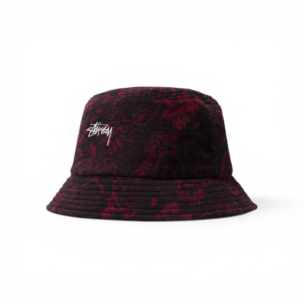 STÜSSY PSYCHEDELIC DEEP BUCKET HAT - RED