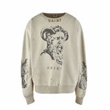 SAINT MICHAEL ARIES CREWNECK SWEATSHIRT - GRAY