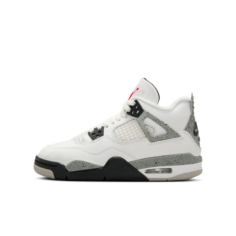 AIR JORDAN 4 RETRO OG 'WHITE CEMENT' GS - SUMMIT WHITE/FIRE RED/CEMENT GREY/BLACK