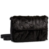 NIKE SPORTSWEAR FUTURA 365 FAUX FUR CROSSBODY BAG - BLACK/BLACK/BLACK
