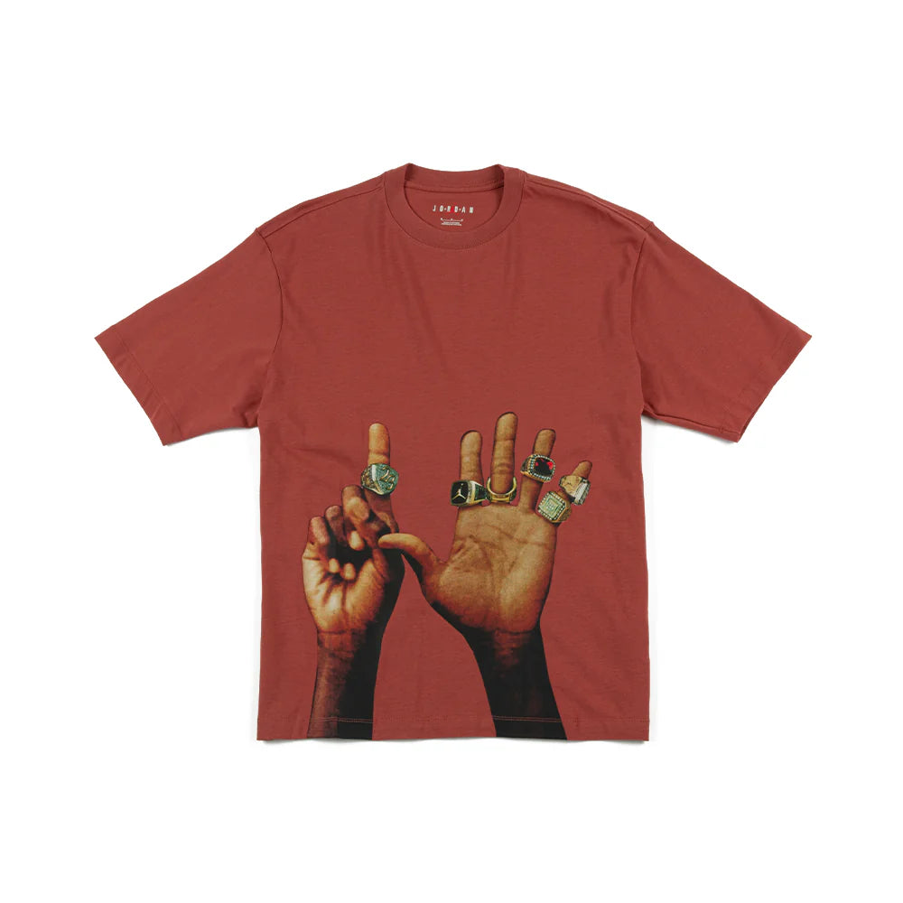 AIR JORDAN FLIGHT MVP RINGS T-SHIRT - CANYON RUST/BLACK