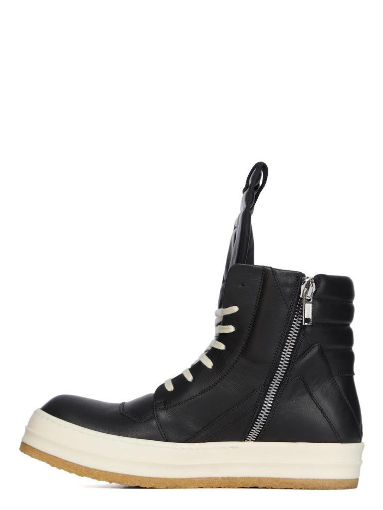 RICK OWENS CONCORDIANS GEOBASKET CREEP HIGH - BLACK/MILK